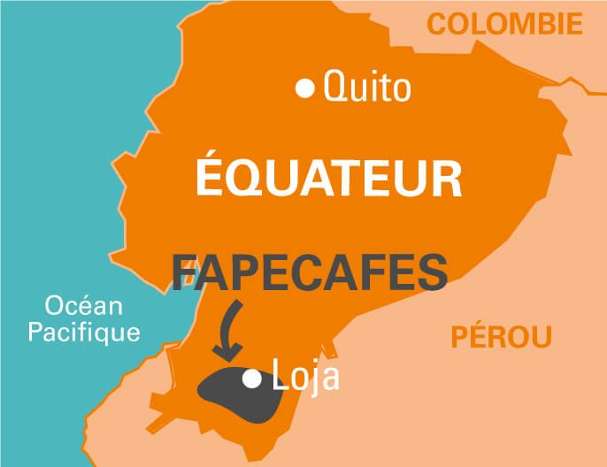 Carte coopÃ©rative FAPECAFES en Equateur cafÃ© grains 500g